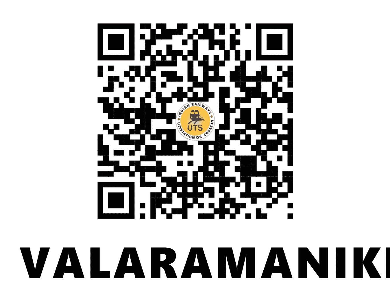 UTS QR Code for VALARAMANIKKAM - VMM (SR - TAMIL NADU)